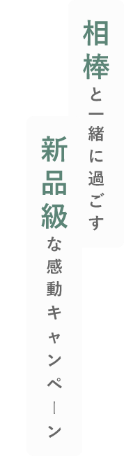 相棒と一緒に過ごす新品級な感動キャンペーン