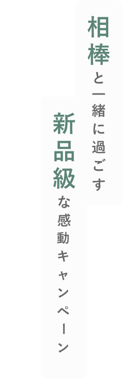 相棒と一緒に過ごす新品級な感動キャンペーン